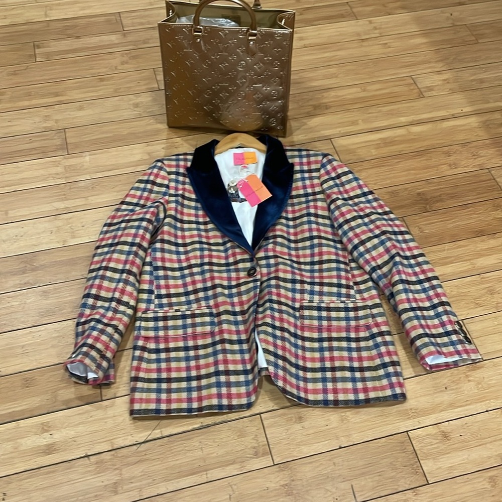 Vilebrequin Multicolor Plaid Blazer unique lining ‎ boot pattern is so nice